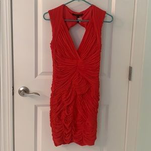 BCBG coral/red cocktail dress
